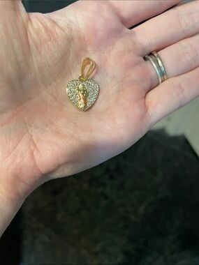 Saint and Heart Pendant